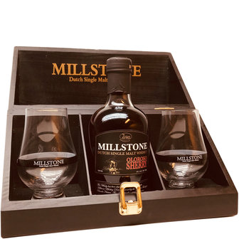 Millstone Single Malt 1x350ml met 2 glazen Geschenkkistje